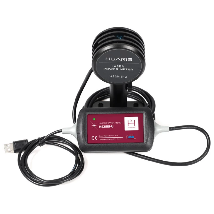 Handheld Huaris laser power meter HS2515-U powered by measurement software