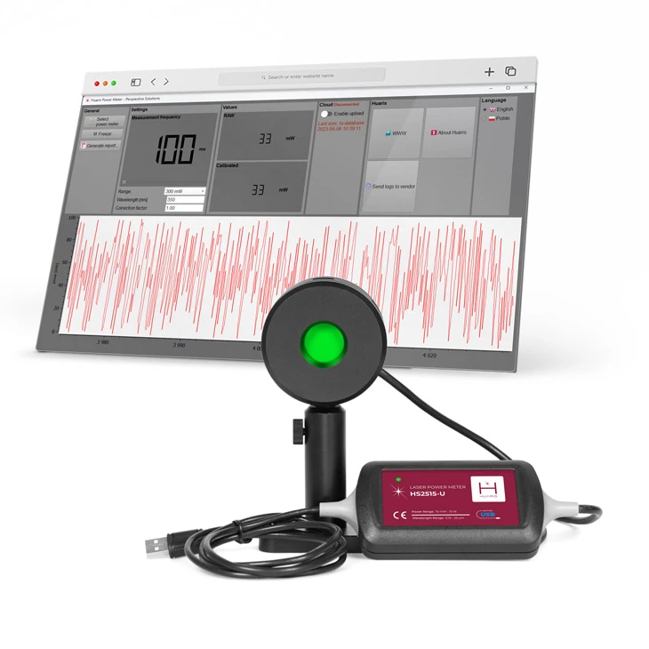 Huaris laser power meter managment software for HS2515-U