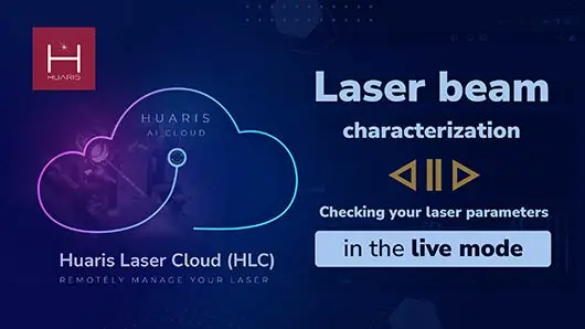 Huaris Laser Cloud - HLC Youtube tutorial - Laser beam characterization checking parameters in the live mode